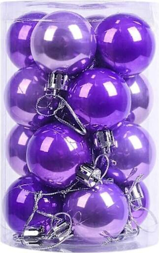 Juletrærpynt 4/1.58 tommer Plast Juletre Kule Hengepynt Lys Perle Julekule