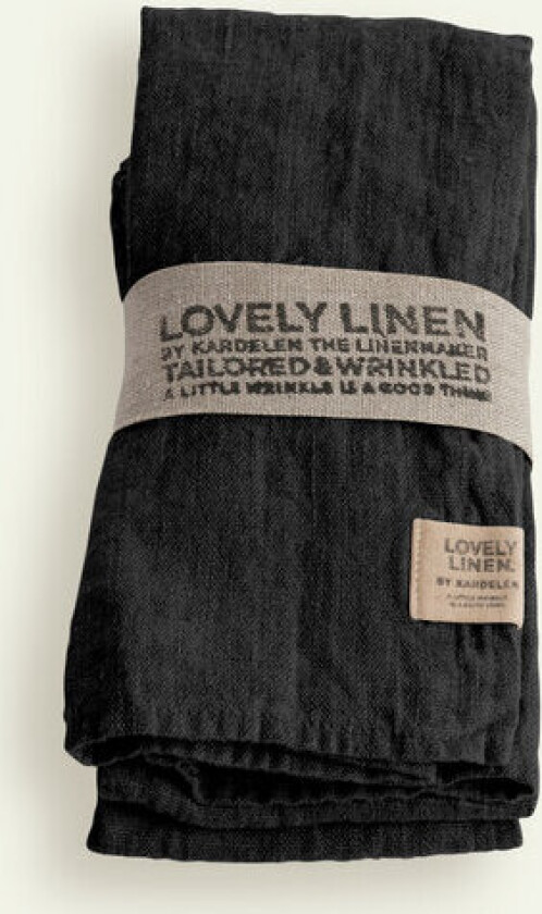 Lovely Linen Lovely serviett 45 x 45 cm 4-pk, Dark Grey