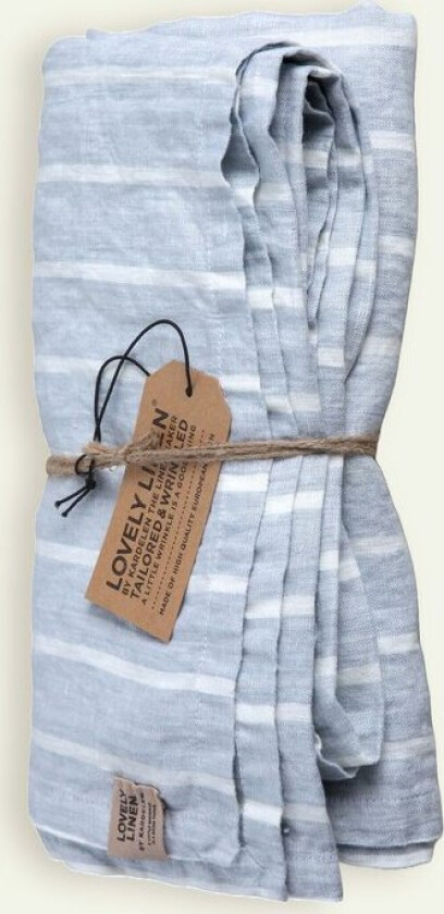 Lovely Linen Misty duk 145 x 250 cm, Stripe Sky