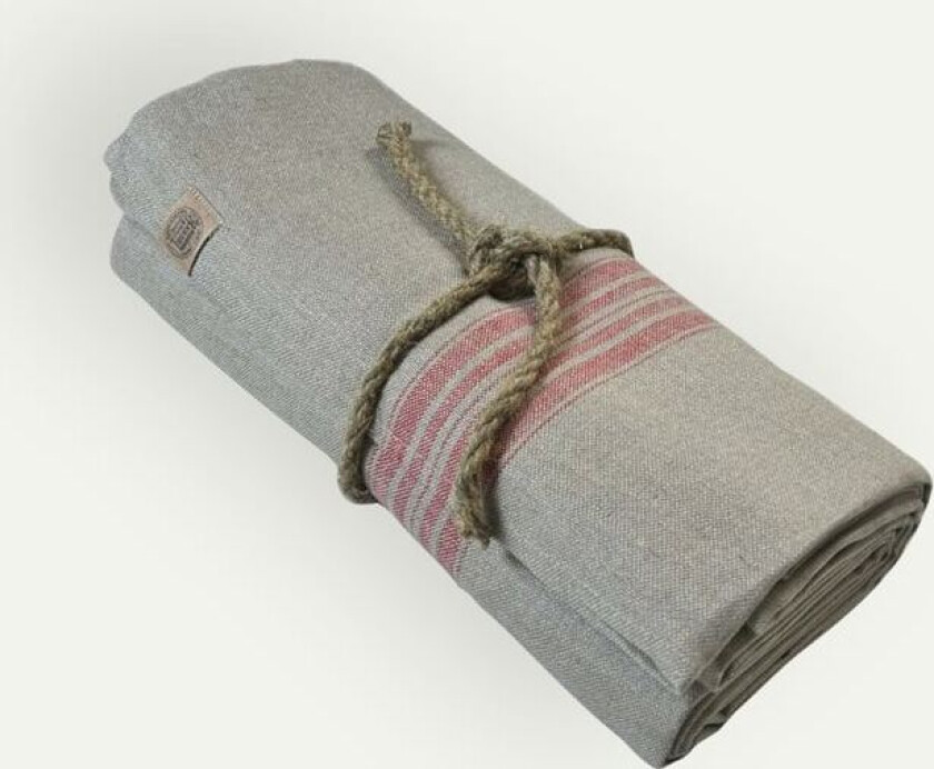 Bilde av Lovely Linen Heritage duk 145 x 250 cm, Natural Beige/Red