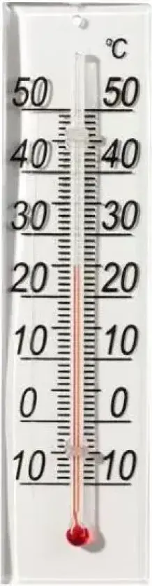 Termometer innendørs, plexi 150x40mm