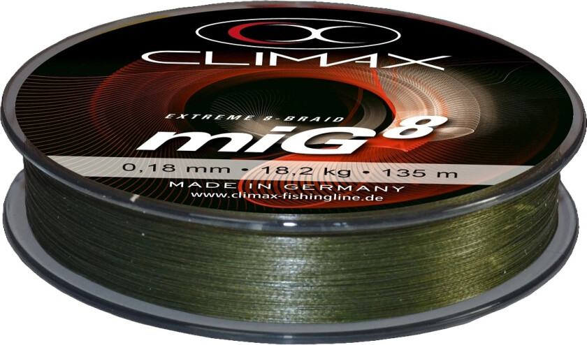 Bilde av miG 8 Multifilament,275m oliven 0,40mm 38kg