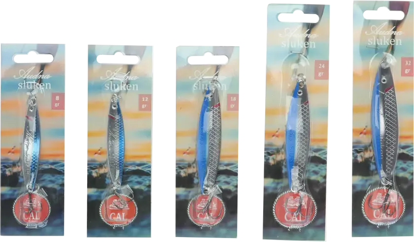 Audna-sluken CAL 18gr Sølv/blå