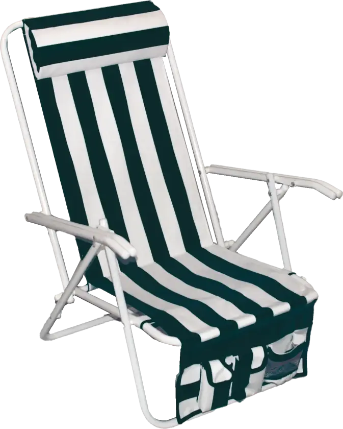 Strandstol Sort/Hvit