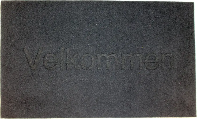 Dørmatte Velkommen, 45x70mm grå