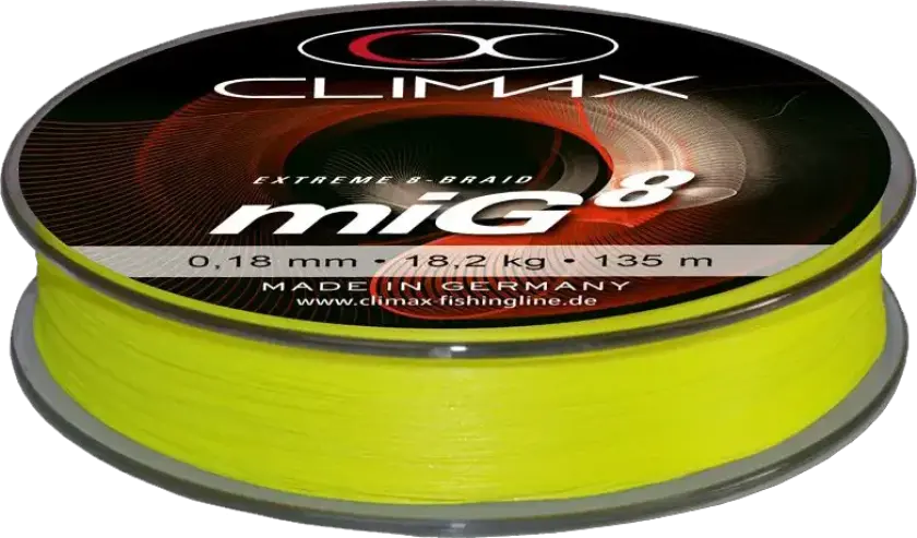 Bilde av miG 8 Multifilament 135m 0,20 Gul 0,20mm 19,5kg