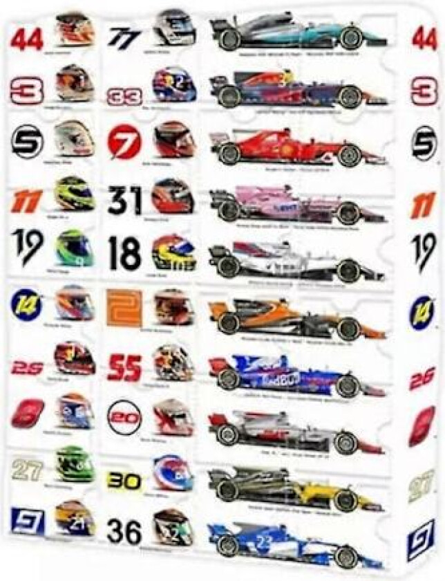 F1 Adventskalender 2024 - Juleadventskalender Den med 24 små dører