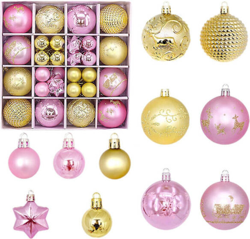 Julepynt, Malte Julekuler Sett, Plastkuler Vindu, Juletre Juletre Liten Henger