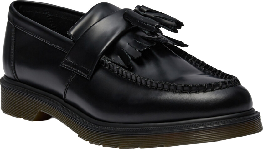 Adrian Black Polished Smooth Kvinde Loafers Str 45