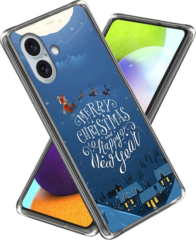 Fleksibelt Plast Juledeksel for iPhone 16 - Merry Christmas & Happy New Year