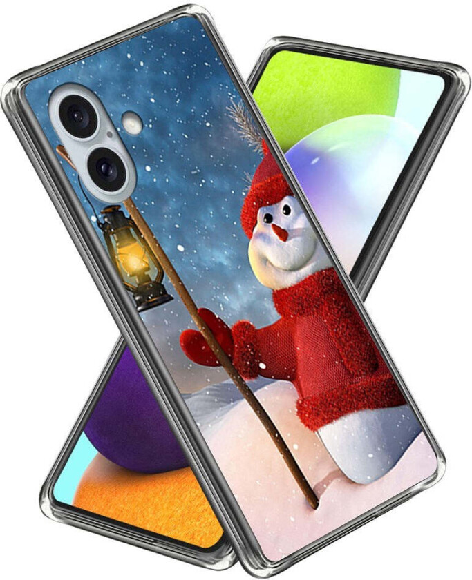 Fleksibelt Plast Juledeksel for iPhone 16 - Snømann