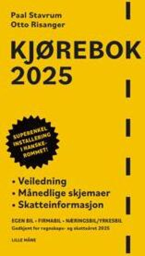 Kjørebok 2025 - ditt verktøy for lavere skatt