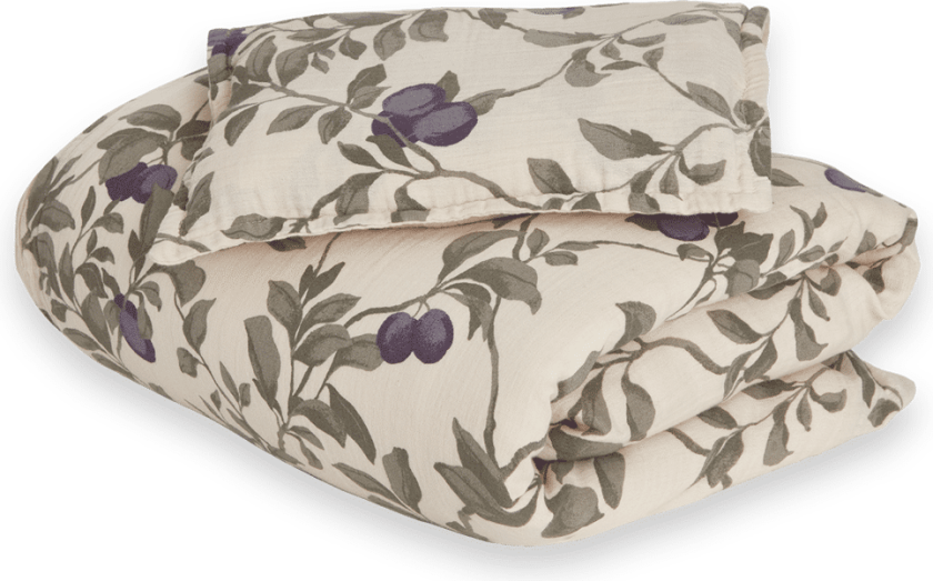 Garbo&Friends Plum Muslin sengesett baby 70x80 cm/28x35 cm