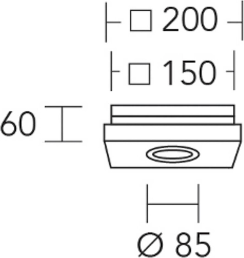 taklampe Lennon, tre, 20 cm lang, GU10
