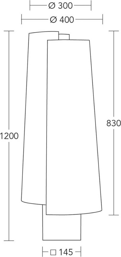 gulvlampe Jojo, tre, brun/creme, 120 cm, E27