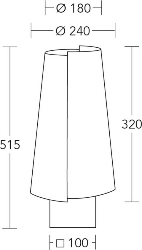 bordlampe Jojo, tre, brun/creme, 51,5 cm, E27