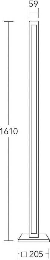 LED-gulvlampe Karl G, tre/granitt, dimbar