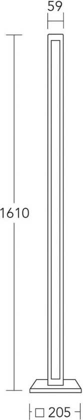 LED-gulvlampe Karl K, tre, dimbar, 161 cm