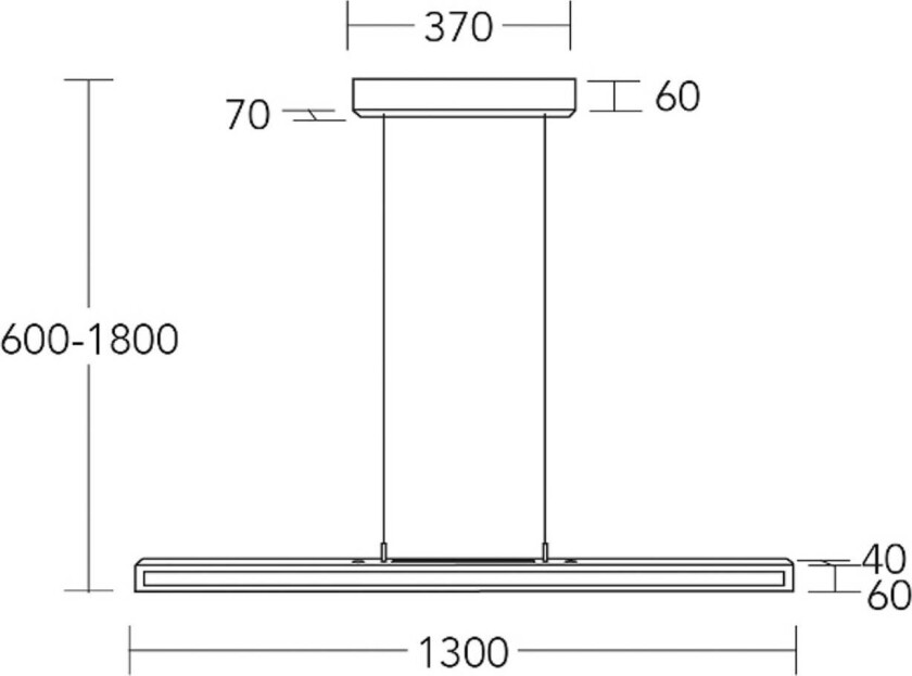 LED-hengelampe Karl K, tre, opp/ned, dimbar