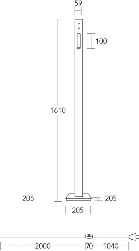 LED-gulvlampe Leonora, tre, leselampe, dimbar