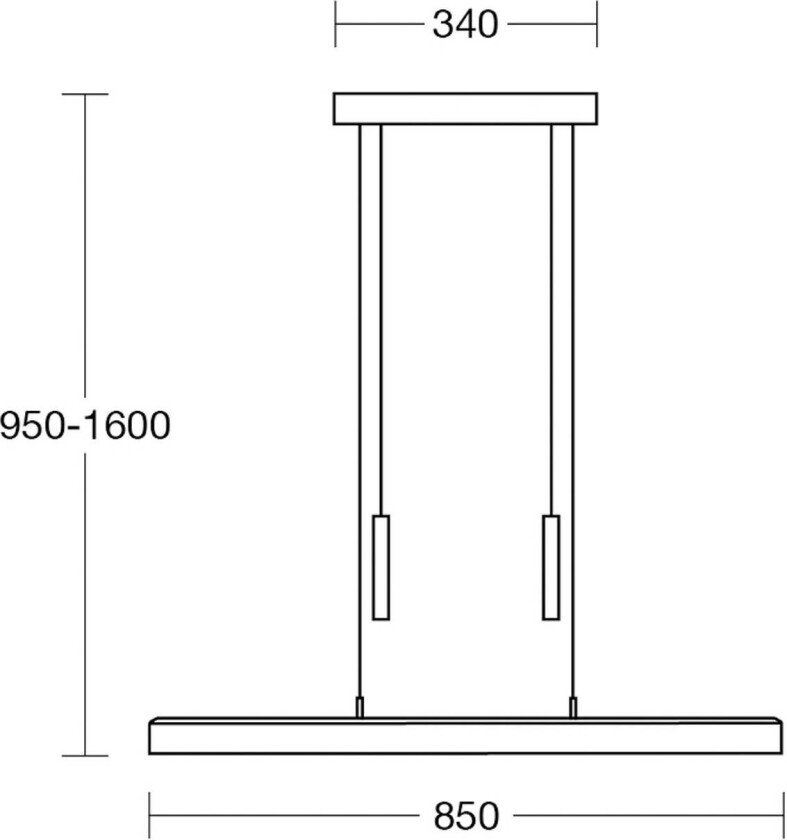 LED-hengelampe Leonora, 85 cm, tre, dimbar