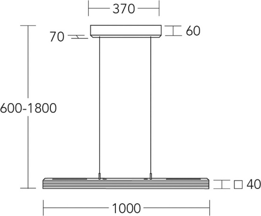 LED-hengelampe Hermann, oljet eik, opp/ned