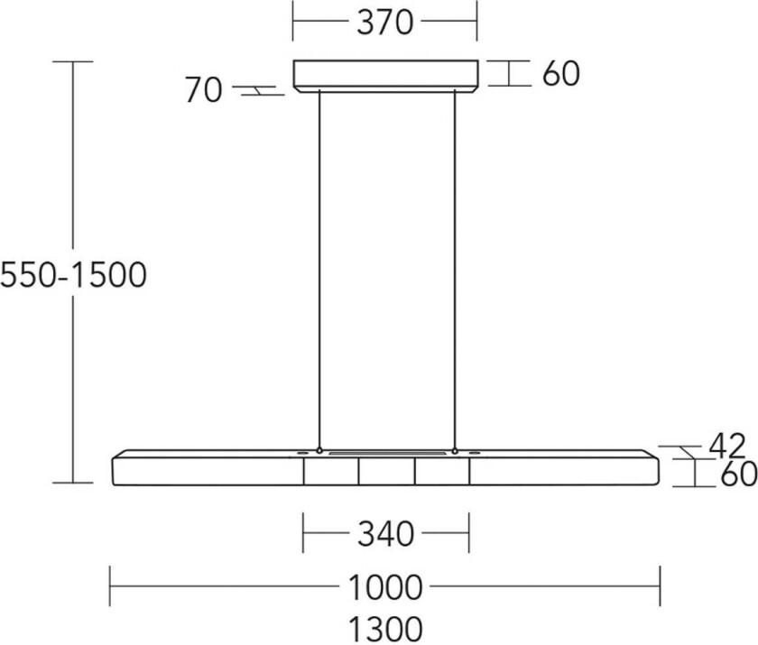 LED-hengelampe Lana del bronco, tre, dimbar