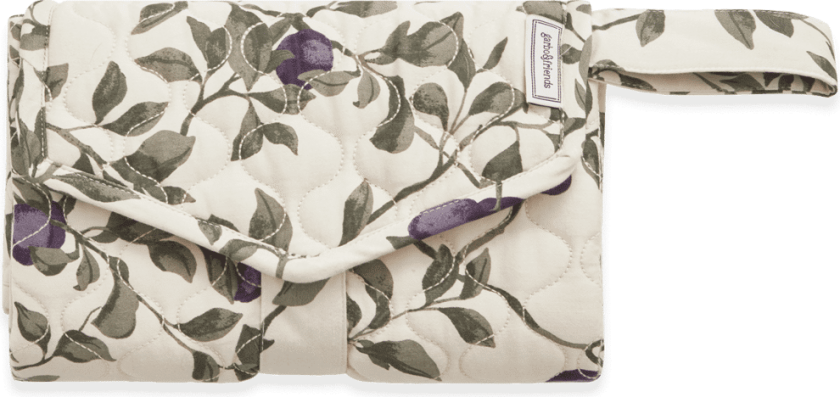 Garbo&Friends Plum Satin quiltet Change To Go, bærbar stellematte 46x80 cm