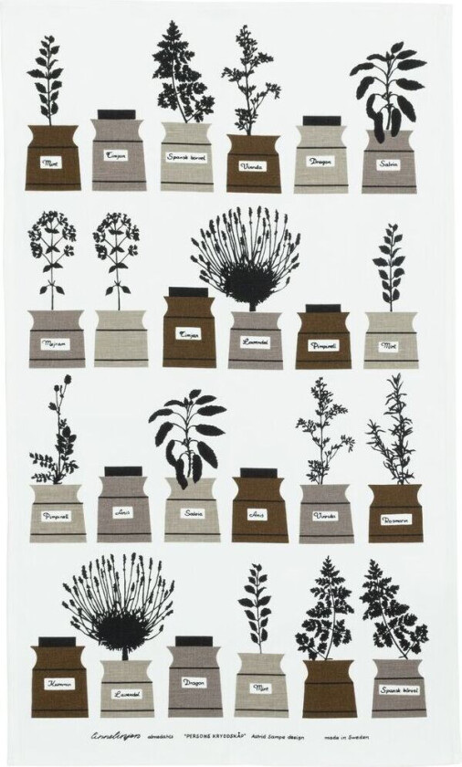 Perssons kryddskåp kjøkkenhåndkle 47x70 cm Grå-brun