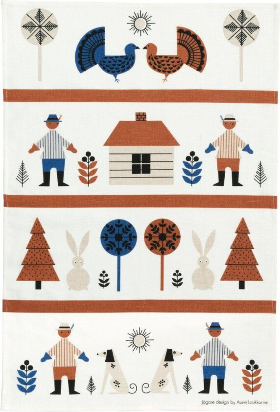 Jägare kjøkkenhåndkle 47x70 cm Blå-brun