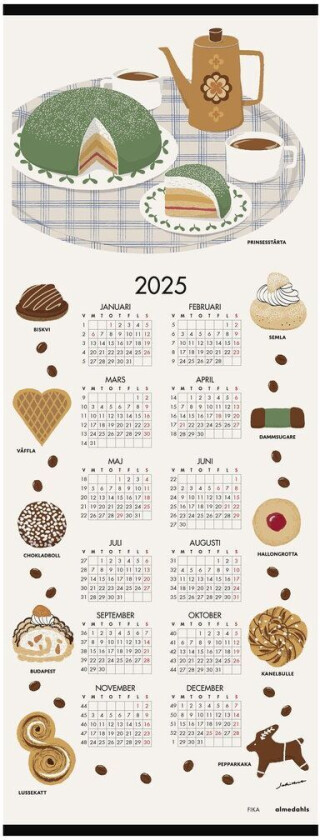 Fika kalender 2025 35x90 cm