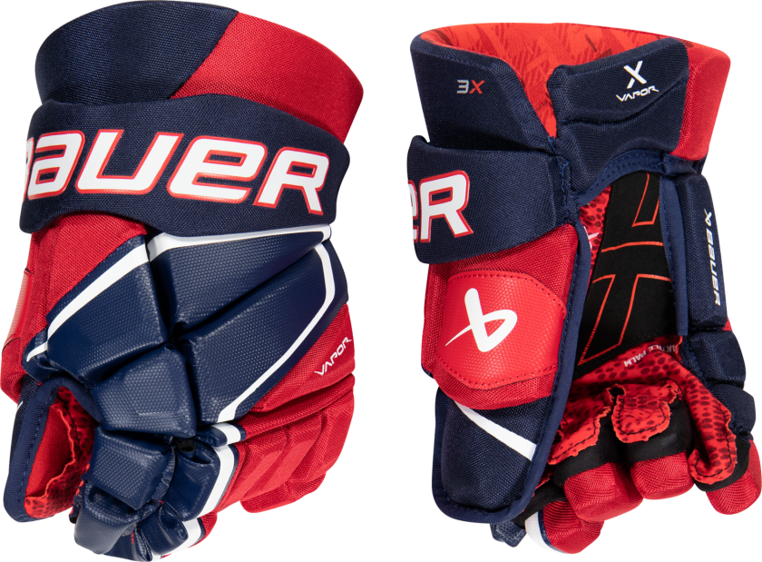 bauer S22 Vapor 3X Glove - Sr 23/24, hockeyhanske senior NAVY/RED/WHITE