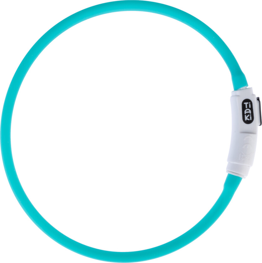 Liten USB-LED-lykt med silikonring - turkis