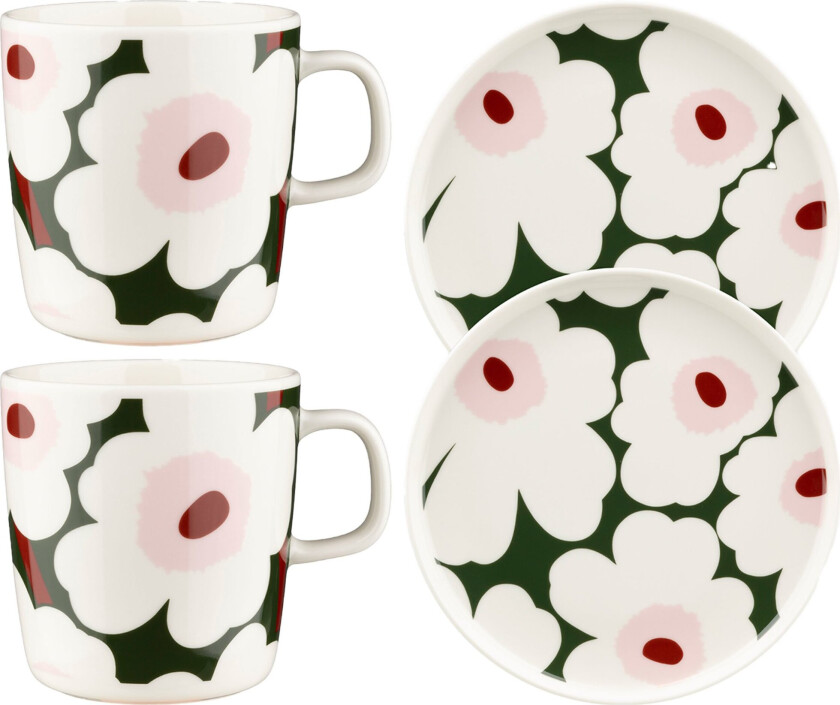 Unikko frokostsett 4 deler