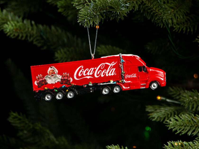 Juletrepynt Coca-Cola Lastebil