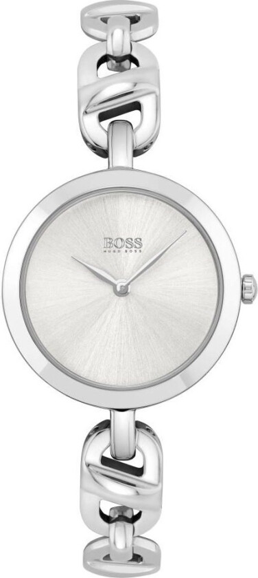Boss New Chain Boss New Chain 1502590 - Kvarts - Sølv - Dameklokker - Rustfritt stål - ledd m/pin - Mineral