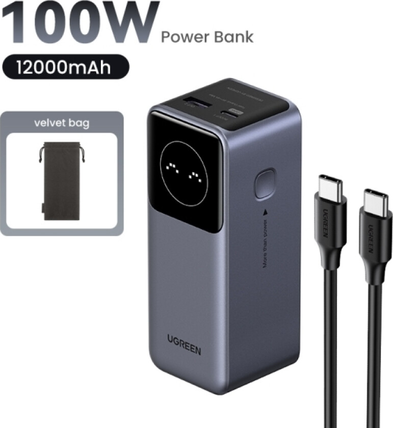 Nexode 12000 Mah Power Bank Backup Power Source, 100W