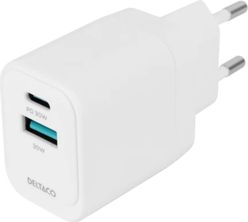 Usb Gan Wall Charger 1X Usb-A 18, W 1X Usb-C Pd 30 W, Pps