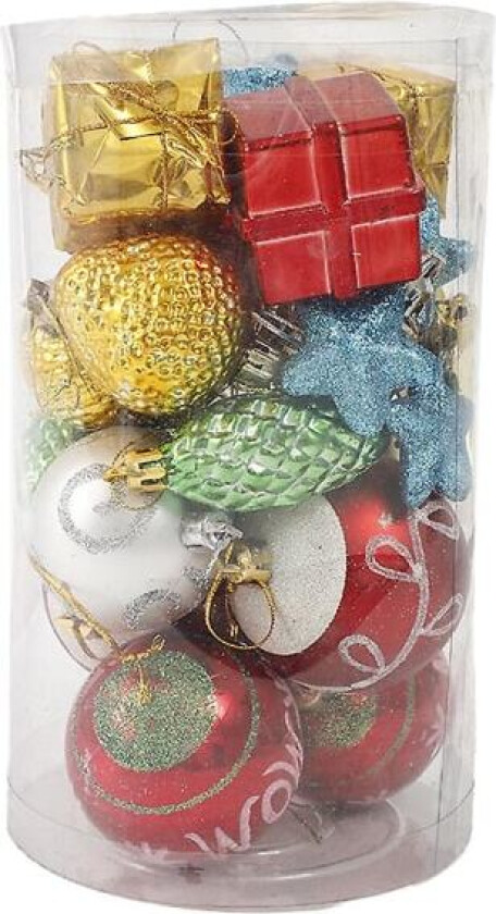 Hengende kuledekorative pynteballer sett - Julekulepynt