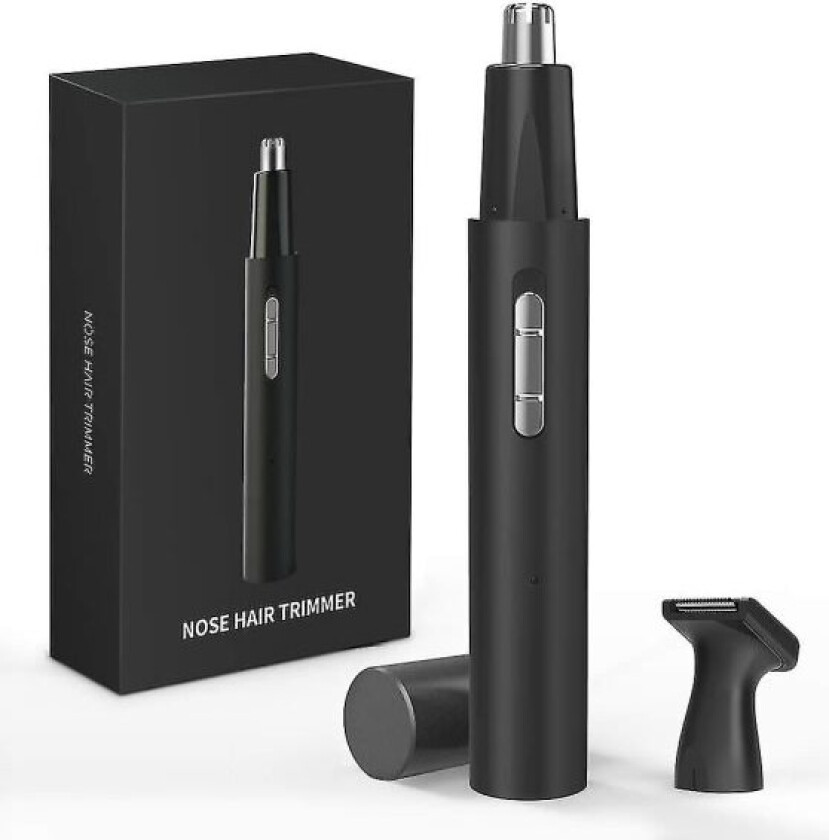 Nese- og ørehårtrimmer, USB-oppladbar nesetrimmer, profesjonell smertefri øre- og øretrimmer for menn og kvinner (svart)
