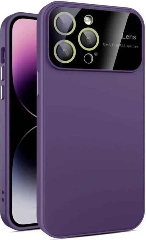 iPhone 15 Pro Hybrid Plastdeksel m. Innebygd Kamerabeskytter - Lilla