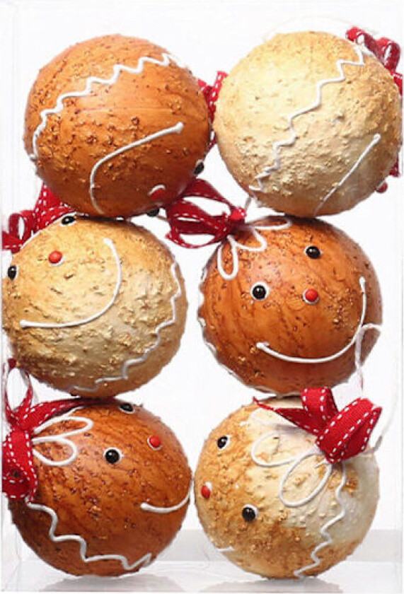 Julepynt, 8 cm fargerike pepperkake-menn i skum, julekulesett, julepynt til treet