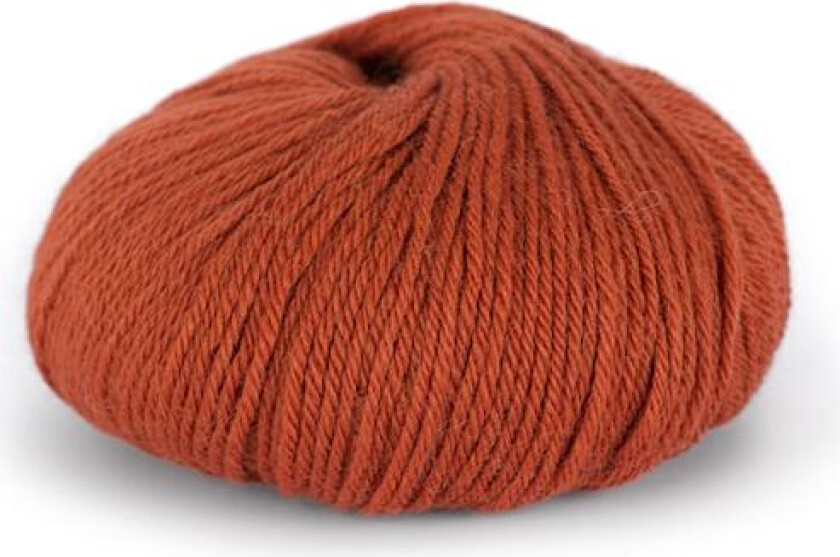 Mini Sterk Garn Ullmix 50 g Brent Oransje 842 Du Store Alpakka