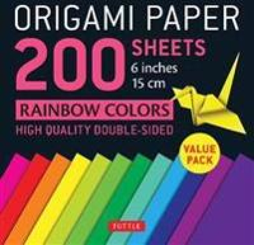 Origami Paper 200 sheets Rainbow Colors 6' (15 cm)