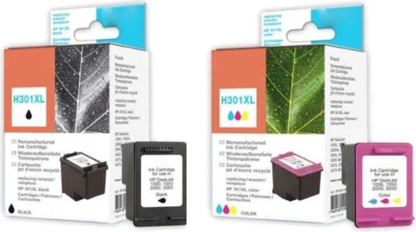 Blekkpatron tilsvarer HP 301XL 2-pk.