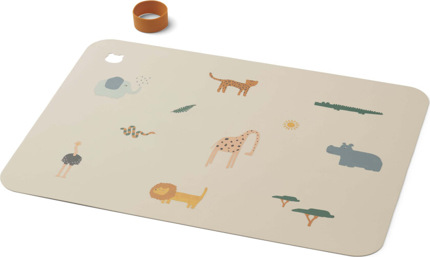 Jude Spisebrikke med Trykk, Safari/Sandy - Bestikk & Servering - Silikon