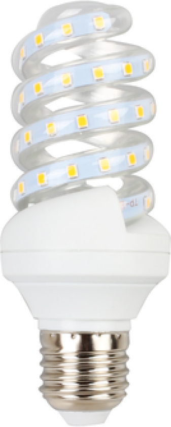 Outlet: Aigostar LED Lyspære E27 9W - Spiralrør, Varm Hvit 3000K - Kulør : Varm