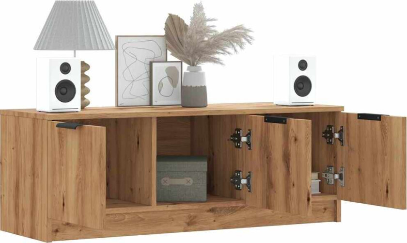 TV-benk artisan eik 102x35x36,5 cm konstruert tre