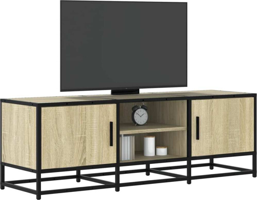 TV-benk sonoma eik 120x35x41 cm konstruert tre og metall