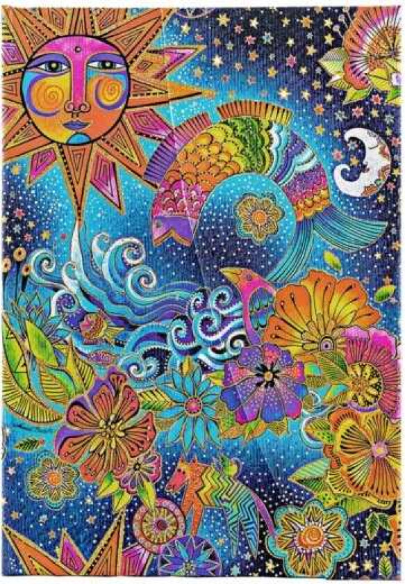 Celestial Magic (Whimsical Creations) Midi Lined Hardback Journal (Wrap Closure)